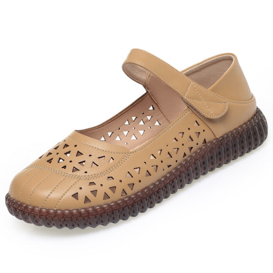 Damen Mary Jane Clogs mit atmungsaktivem Design und elastischem Riemen R&B
