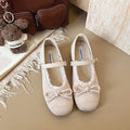 Damen Ballerinas mit verstellbarem Riemen und zarten Spitzendetails R&B
