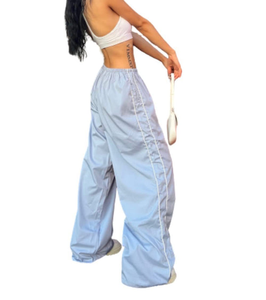 Damen Sportliche Hose mit weitem Schnitt und elastischem Bund R&B