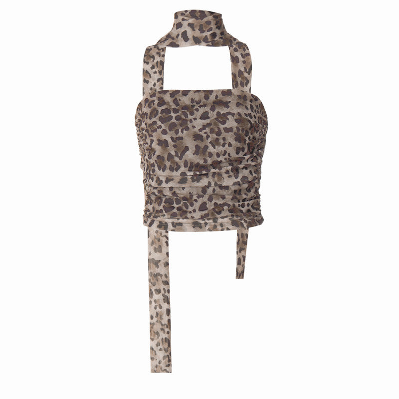 Damen Oberteil mit gerafftem Design und hohem Kragen R&B