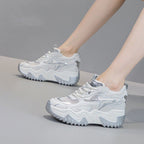 Damen Chunky Sneakers mit atmungsaktiver Mesh-Oberfläche und federnder Sohle R&B