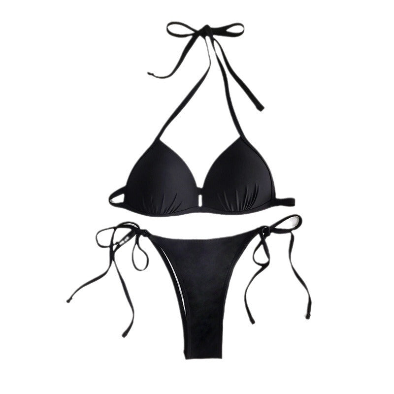 Damen Triangel-Bikini mit verstellbaren Bindebändern und komfortablem Schnitt R&B