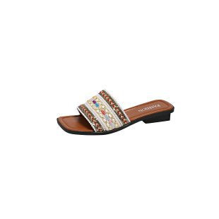 Damen komfortable Riemen-Sandalen mit eleganten Verzierungen R&B