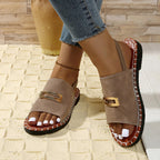 Damen Komfortable Sandalen mit modischem Schnallenverschluss und ergonomischer Fußbettung R&B