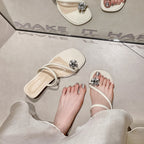 Damen Elegante Sandalen mit funkelndem Kristall und transparentem Blockabsatz EB