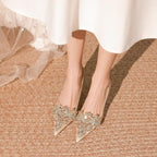 Damen Glamouröse High Heels mit funkelnden Strass-Applikationen R&B