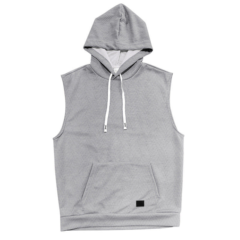 Unisex ärmelloses Kapuzenshirt mit Struktur R&B