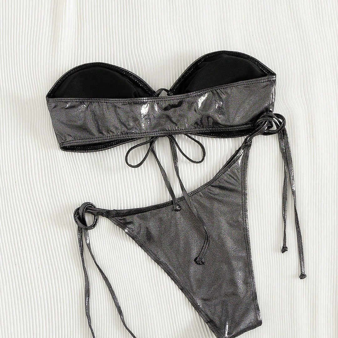 Damen Bandeau-Bikini-Set mit eleganter Raffinesse R&B