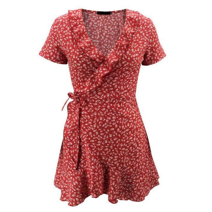 Damen Verspieltes Sommerkleid mit Rüschendetails und floralen Mustern R&B