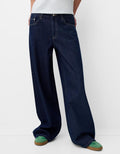 Damen Weite High-Waist Denim-Jeans mit bequemem Sitz