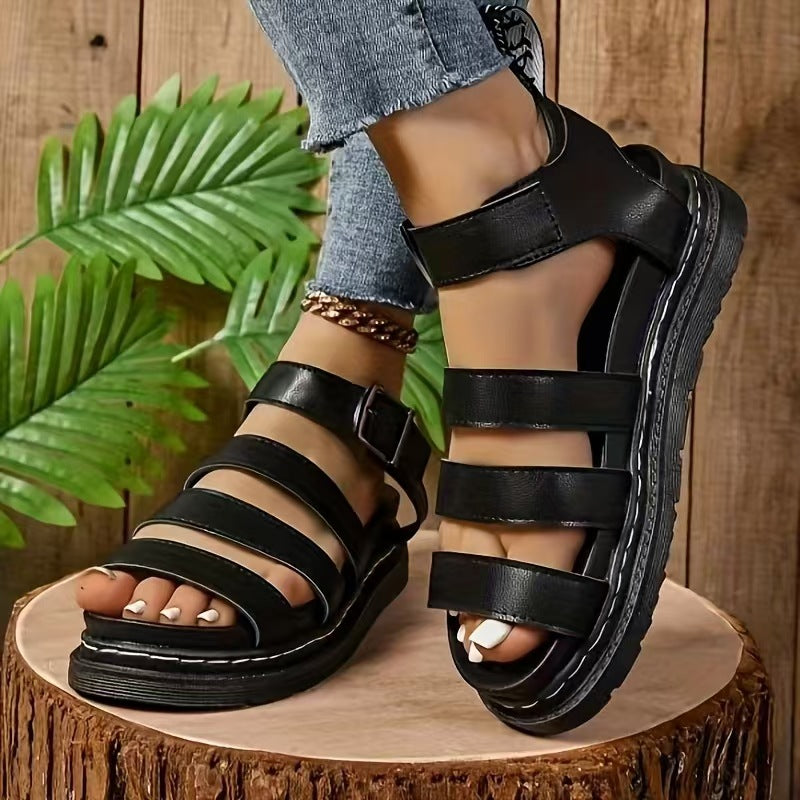 Damen Bequeme Sandalen mit verstellbarem Riemen R&B