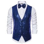 Herren eleganter Paillettenblazer mit passendem Fliege