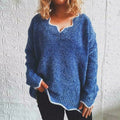 R&B | Pullover - Damen Herbst Einfarbiger Lässiger Pullover