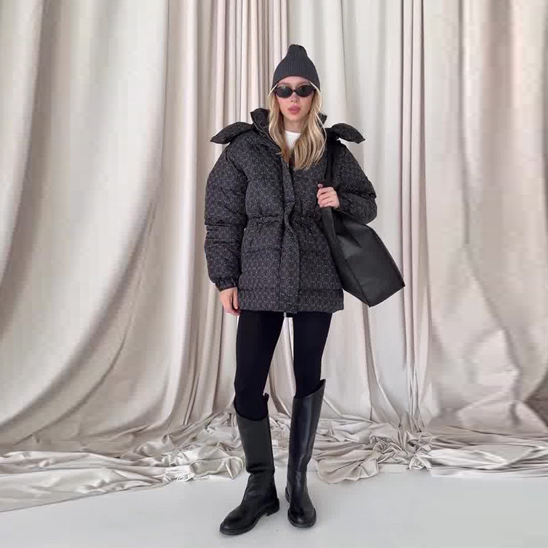 Steppjacke Damen tailliert mit hohem Kragen