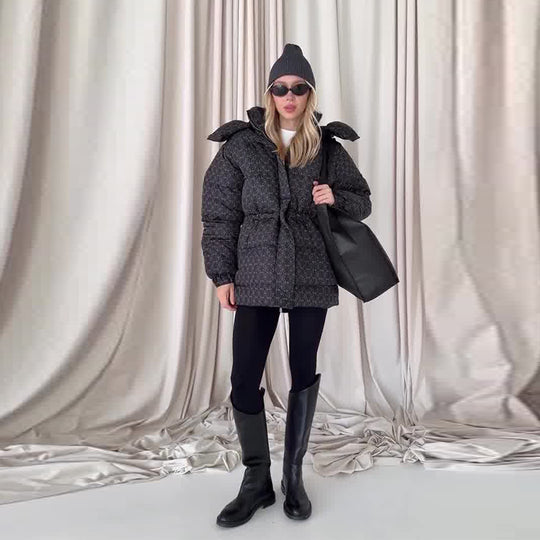 Steppjacke Damen tailliert mit hohem Kragen