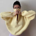 Damen schicker Pullover im lässigen Strickstil R&B