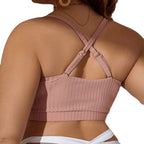 Damen Bequemes Bikinioberteil mit gerafftem Design
