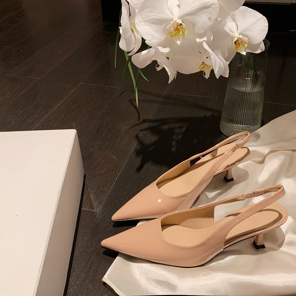 Damen Elegante Slingpumps mit Kegelabsatz