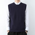 Herren Strickweste mit modernem Feinstrickmuster und bequemer Passform R&B