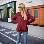 Damen leichte und atmungsaktive Windbreaker-Jacke mit verstellbarem Kapuzenkragen R&B