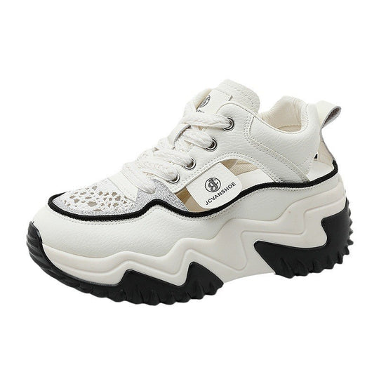 Damen Modische Chunky Sneakers mit atmungsaktivem Obermaterial und komfortabler Dämpfung R&B