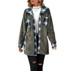 Damen Fleecejacke mit Karomuster R&B