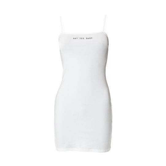 Damen lässiges Minikleid mit raffinierten Rippdetails und verstellbaren Spaghettiträgern R&B