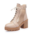 Damen Modische Stiefeletten mit atmungsaktivem Mesh-Einsatz und robuster Sohle