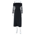 Damen Off-Shoulder Maxikleid mit eleganten Rüschen R&B