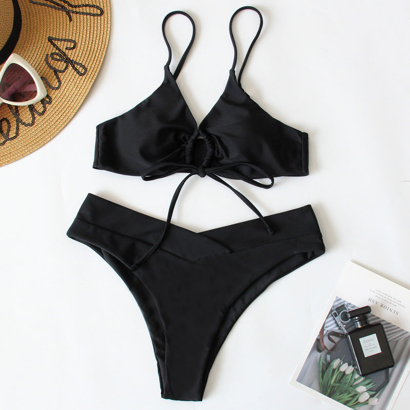 Damen Sportives Bikini-Set mit verstellbaren Trägern R&B