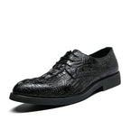 Damen Elegante Schnürschuhe mit stilvollem Krokodil-Design R&B