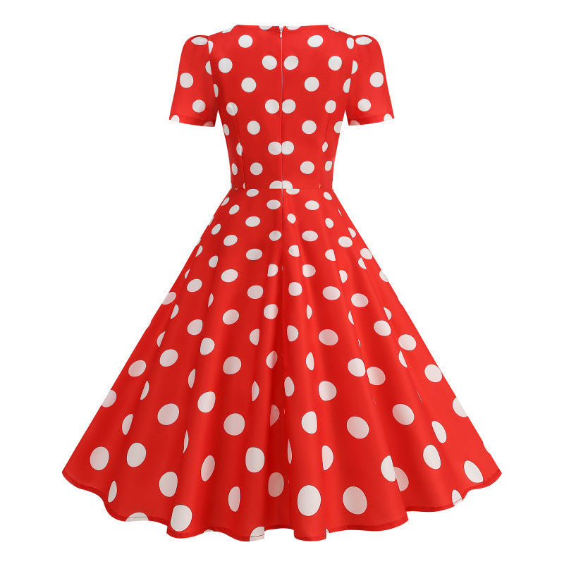 Damen Freizeitkleid mit floralem Design und schwingendem Rock R&B