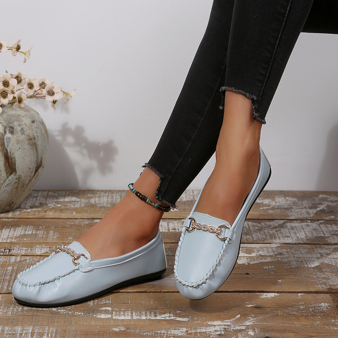 Damen Mokassins mit dekorativem Schmuckdetail R&B