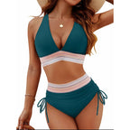 Damen Triangel-Bikini mit verstellbaren Riemen und moderner Rüschenoptik R&B