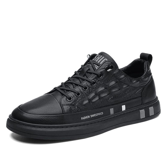 Herren Leder Sneakers mit minimalistischen Design und rutschfester Sohle R&B