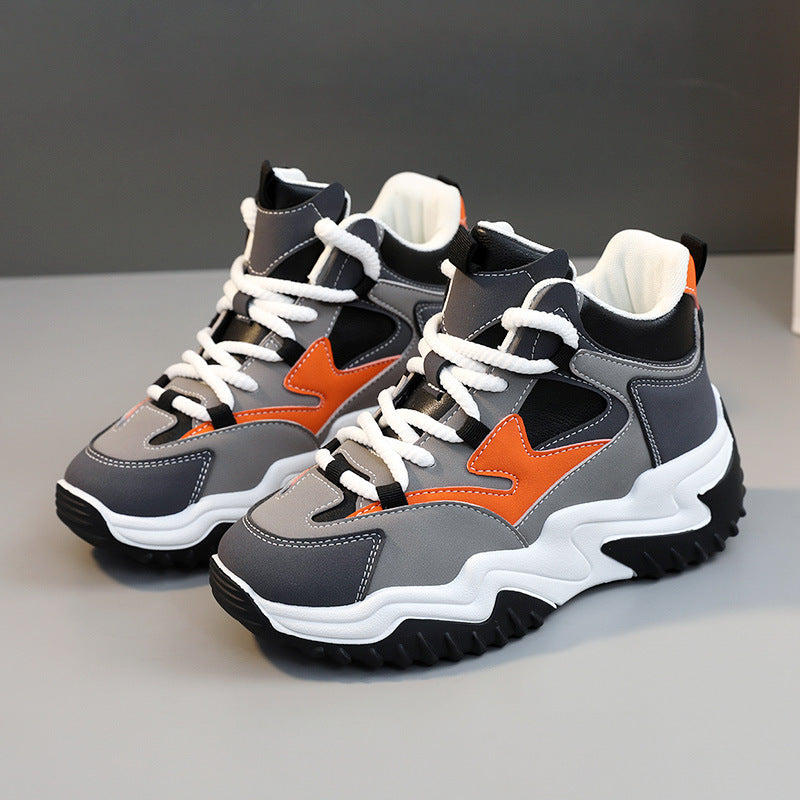 Damen sportliche High-Top Sneakers mit dämpfendem Sohlenprofil R&B
