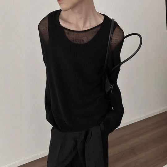 Damen Langarmshirt mit strukturiertem Rippenmuster und lässigem Schnitt R&B