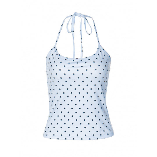 Damen Spaghettiträgertop mit verspieltem Punkte-Design und hochwertigem Stretchmaterial R&B