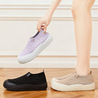 Damen Bequeme Slip-On Sneakers mit flexiblem Strickdesign R&B