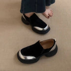 Damen modische Chunky Sneakers mit elastischem Obermaterial und markanter Sohle R&B