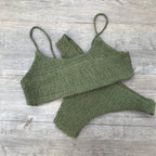 Damen Badeanzug-Set mit gerafftem Design R&B