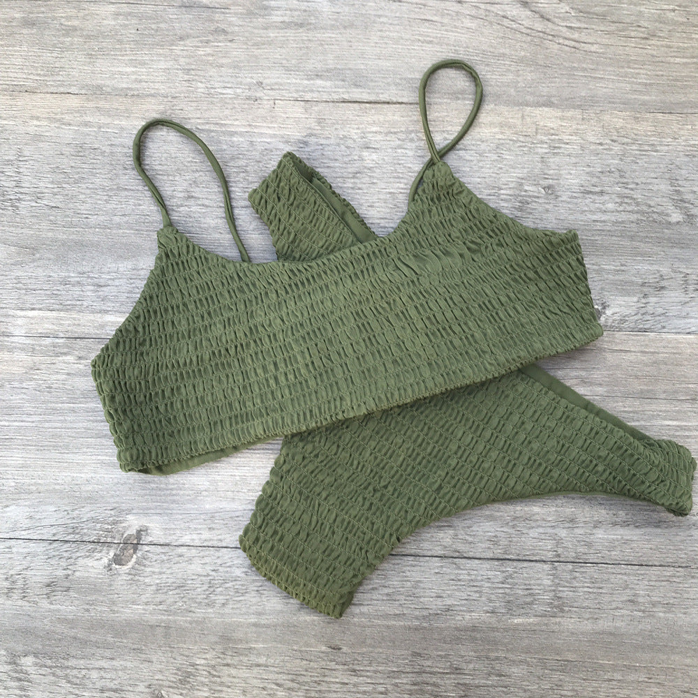 Damen Badeanzug-Set mit gerafftem Design R&B