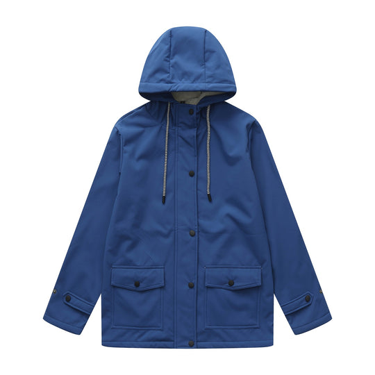 Damen wasserabweisende Outdoorjacke mit verstellbarem Kapuzenkragen R&B