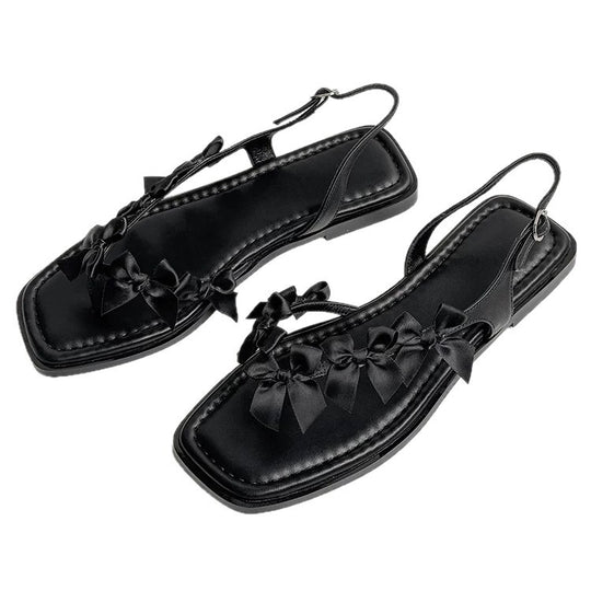 Damen Slingback-Sandaletten mit dekorativem Schleifen-Design R&B