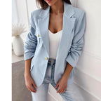 Damen Modischer Blazer mit aufgestickten Taschen und eleganter Knopfleiste R&B