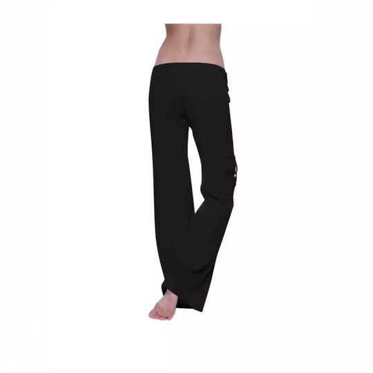Damen Bequeme Freizeithose mit seitlichen Taschen und elastischem Bund R&B