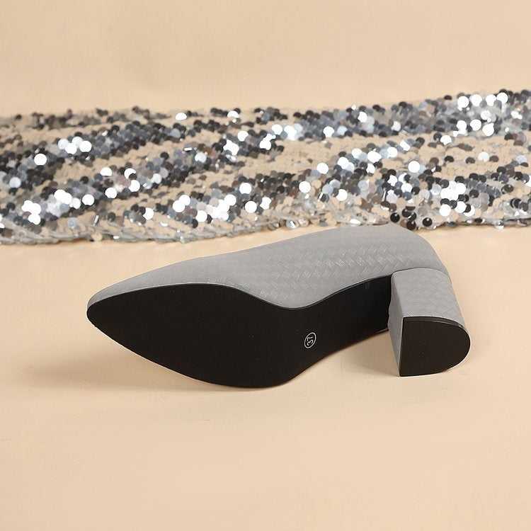 Damen Elegante Absatzschuhe mit tastbarem Zopfdesign R&B
