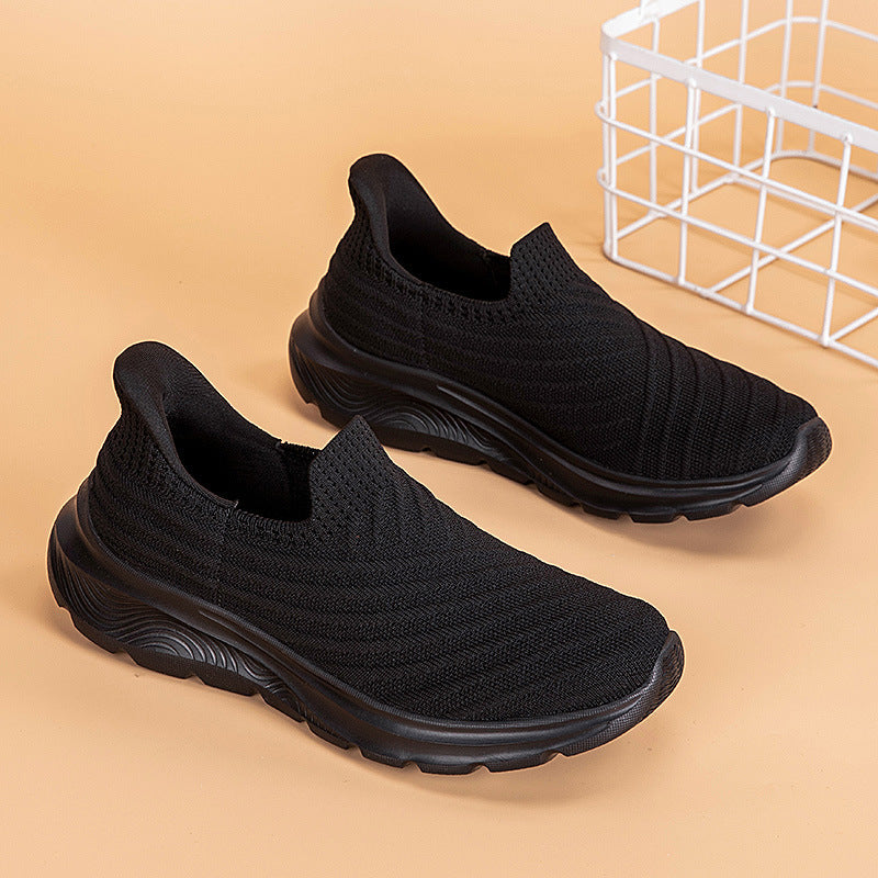 Damen nan elastische Strick-Slipper mit dämpfender Laufsohle R&B