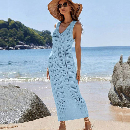Damen gehäkeltes Sommer-Maxikleid R&B