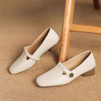 Damen Elegante und bequeme Ballerinas mit modischer Schnallenverzierung R&B
